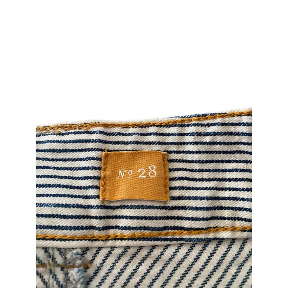 Anthropologie Women's Pilcro and the Letterpress Striped Denim Pencil Skirt 28 - Picture 6 of 9